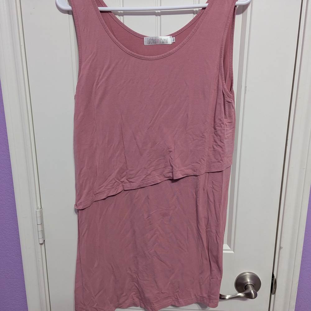 Pink Sleeveless Layered Top